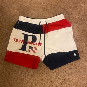 POLO RALPH LAUREN 12M yacht club swim trunks size M